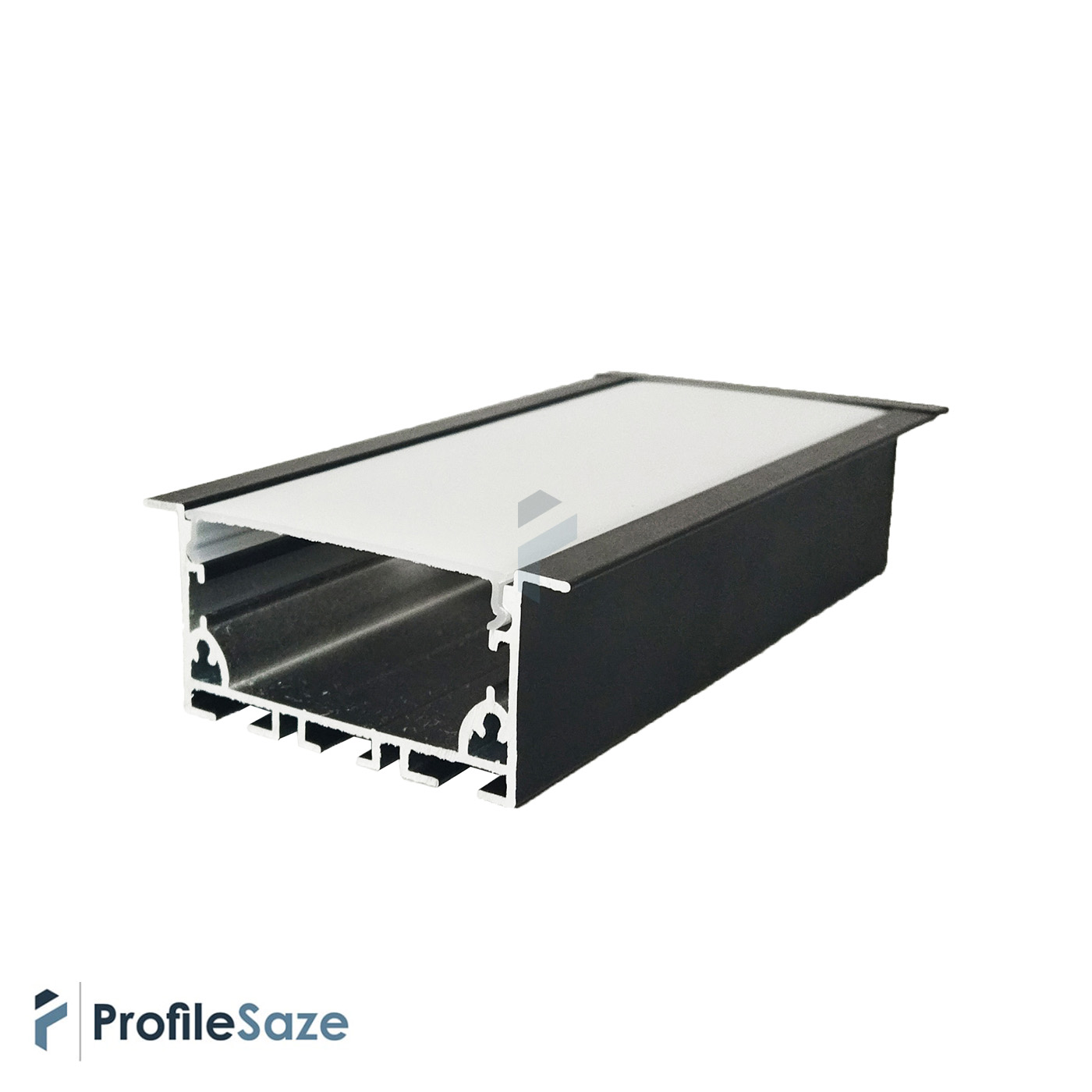 پروفیل نور خطی آلومینیومی 5 سانتی لبه دار کد L51B مشکی (شاخه 3 متری)