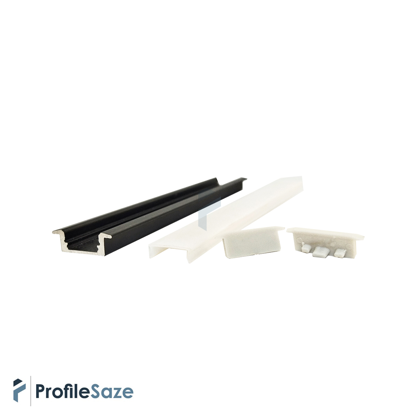پروفیل نور خطی آلومینیومی 2 سانتی توکار کد L20B مشکی (شاخه 3 متری)