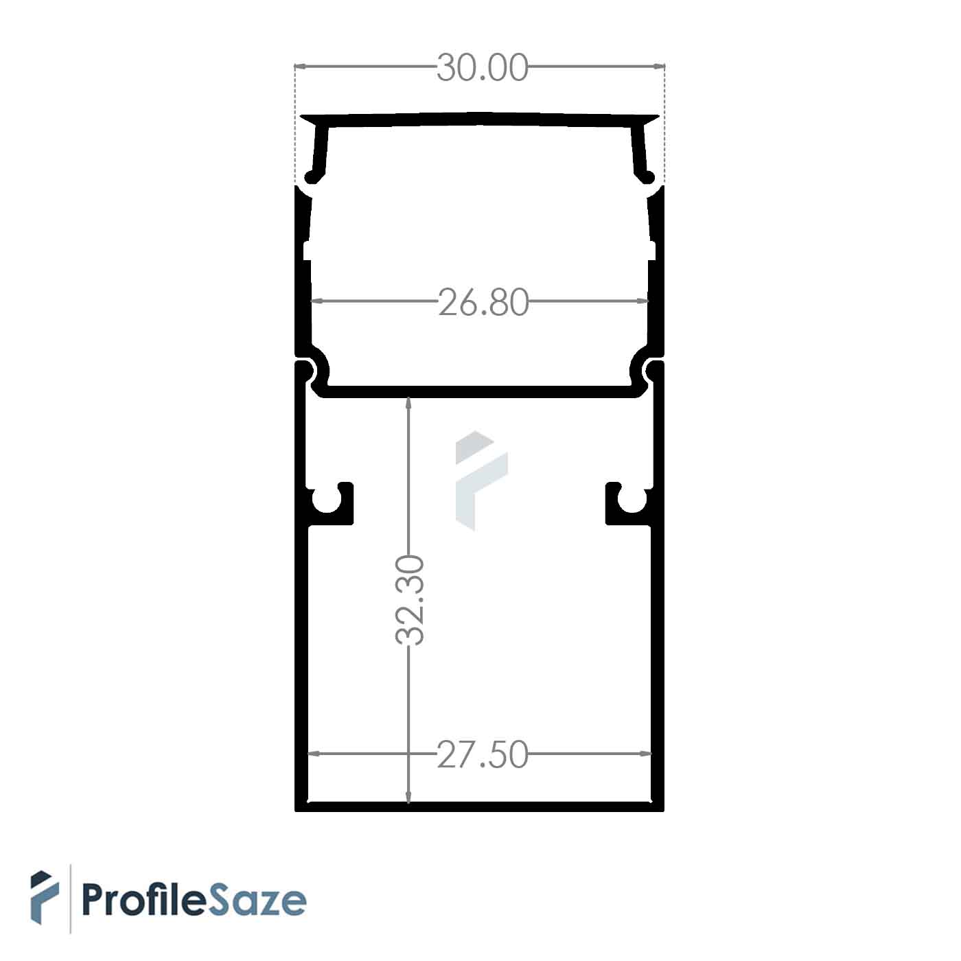 پروفیل نور خطی آلومینیومی دو تکه کد L35W سفید (شاخه 3 متری)