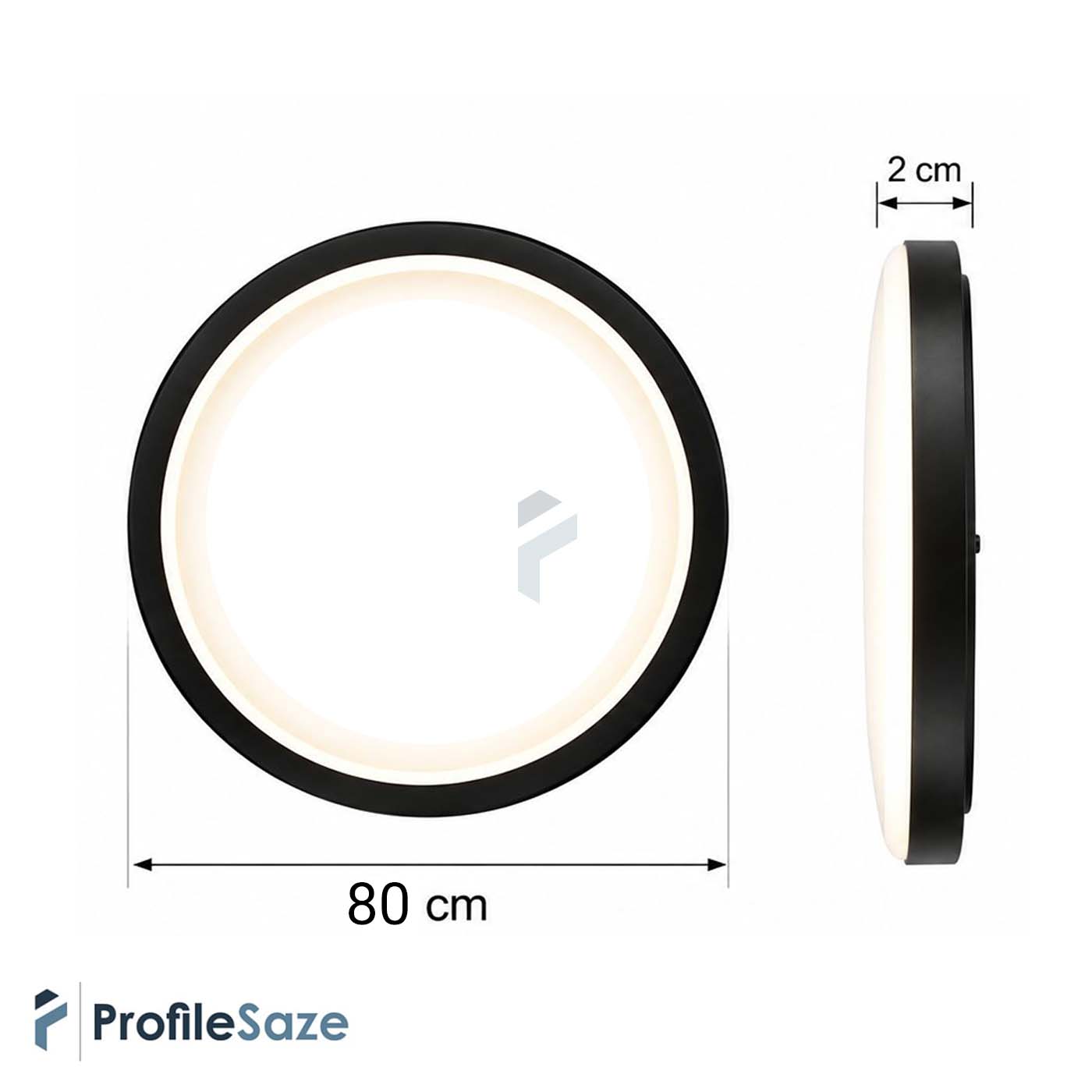 لوستر دایره (نور به داخل) قطر 80 کد LCR1616-80 (بدون نور)