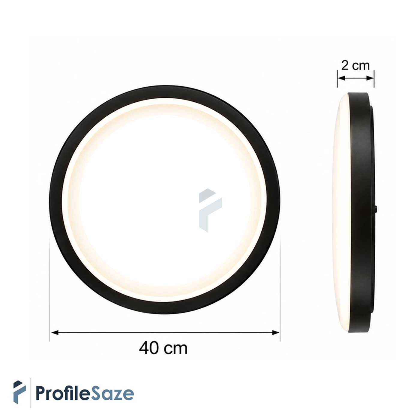 لوستر دایره (تمام نور) قطر 40 کد Loster40 (بدون نور)