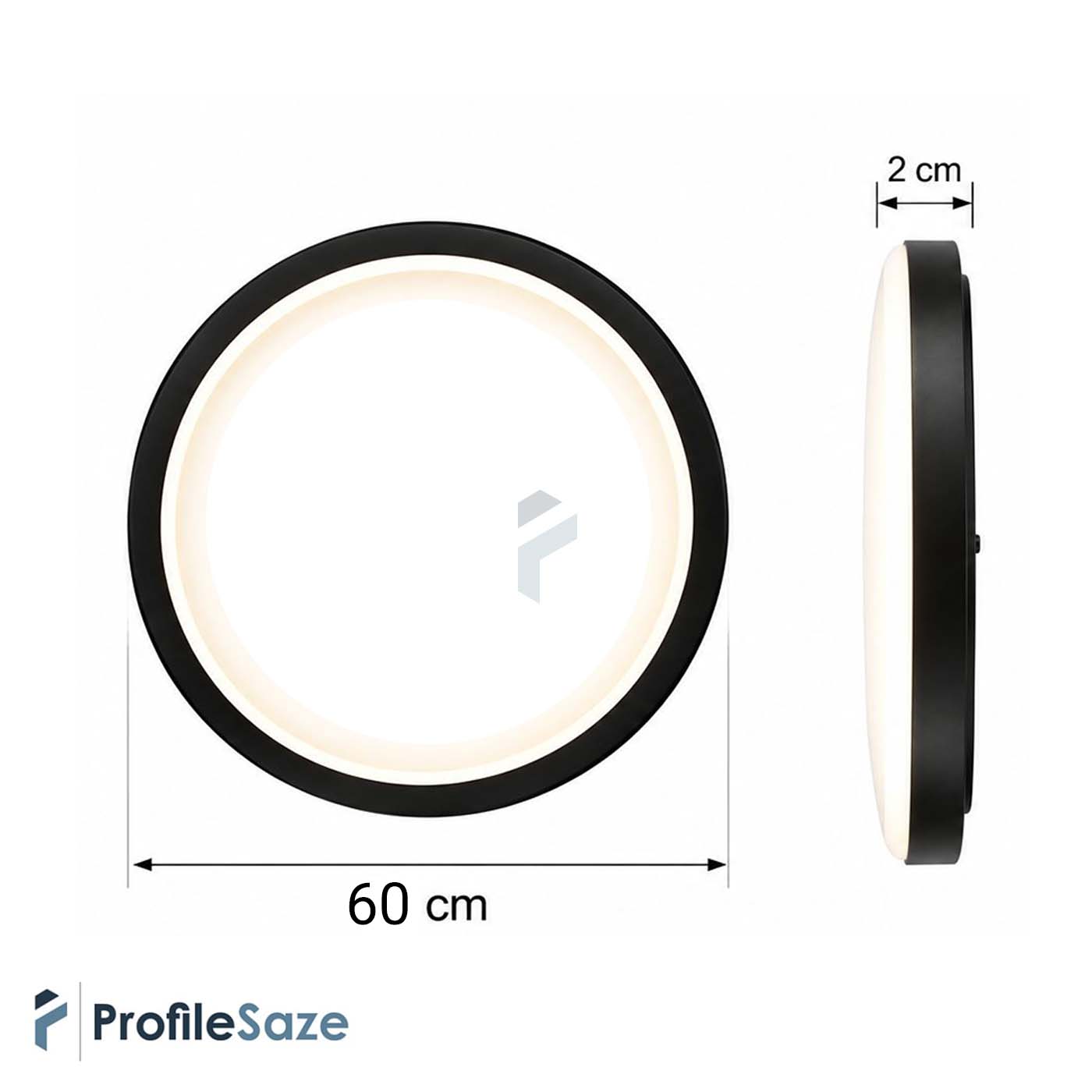 لوستر دایره (تمام نور) قطر 60 کد Loster60 (بدون نور)