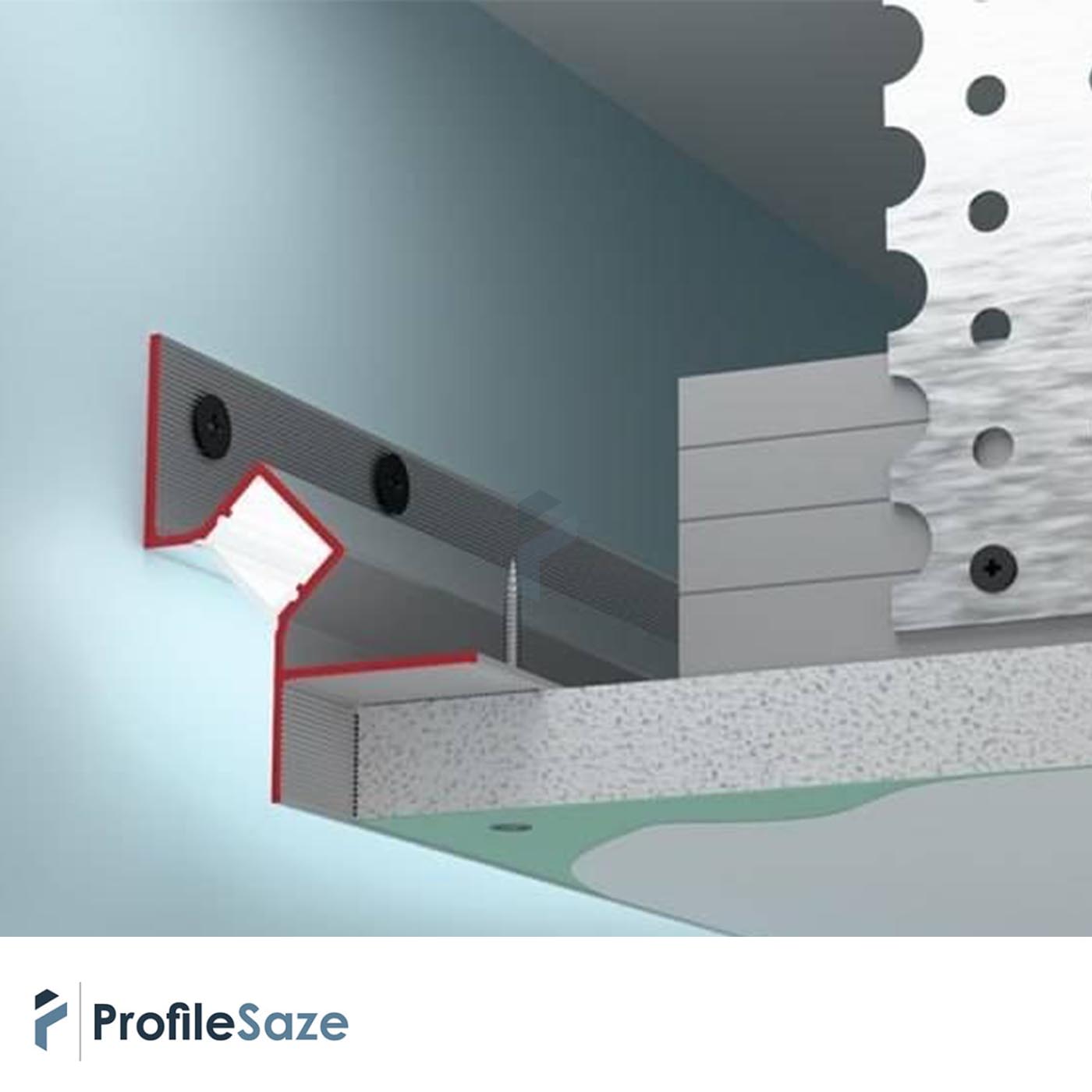پروفیل چفت کناف 16 میل مشکی کد LK8