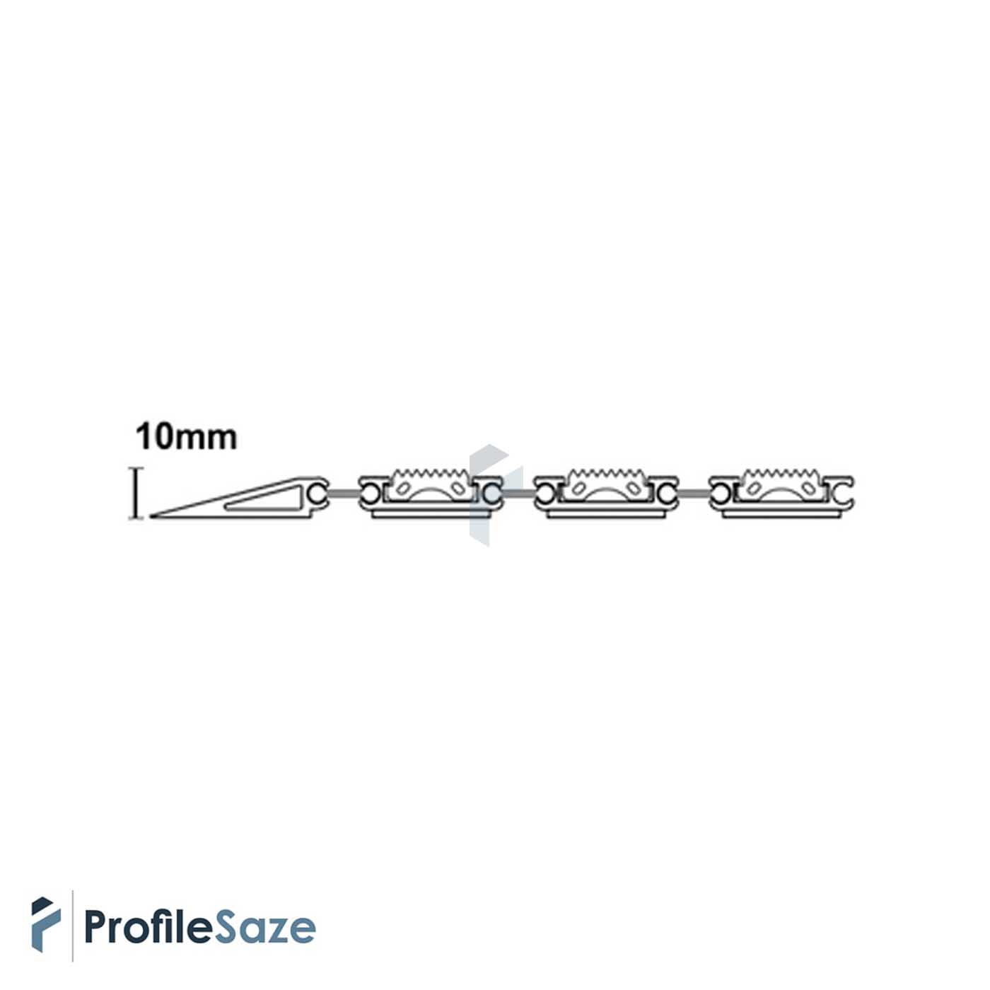 پادری آلومینیومی یک سانتی کد D100-R با رویه لاستیک SBR